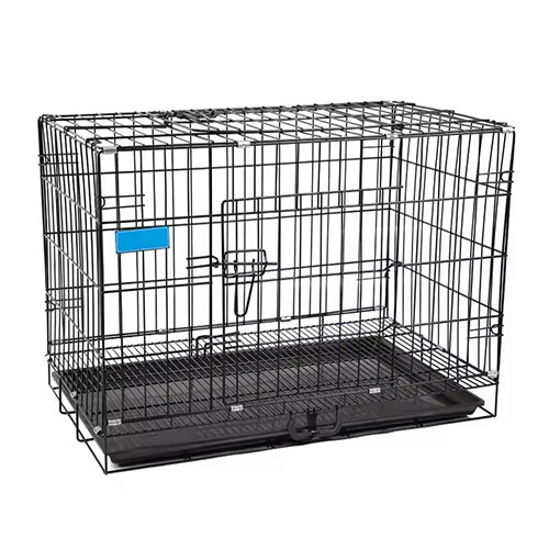 Double Door Folding Metal Dog Cage