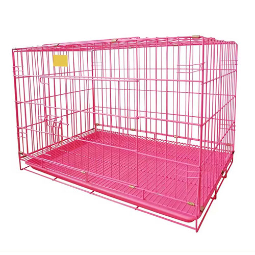 Double Door Folding Metal Dog Cage