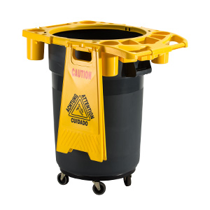 Dolly trolly for round trash bin and